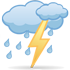 Thunderstorms changing to cloudy by evening. Temperature 23/29 °C.